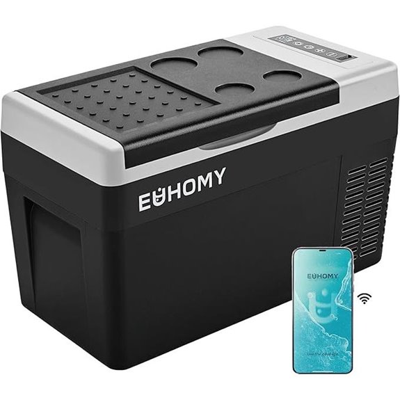 EUHOMY 26QT Portable Car Refrigerator with App Control