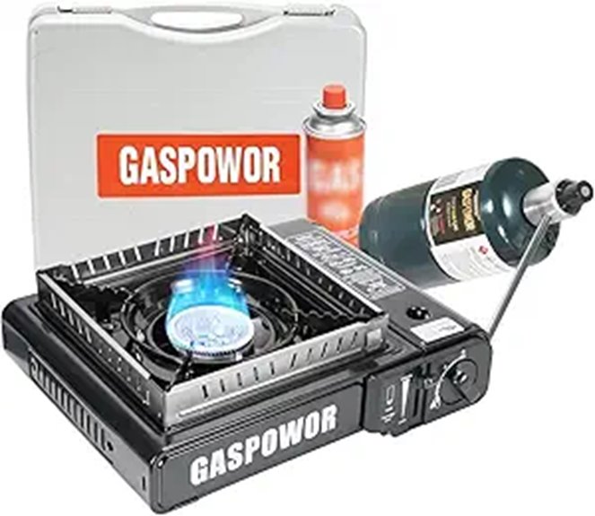 Dual Fuel Portable Camping Stove with Carrying Case
