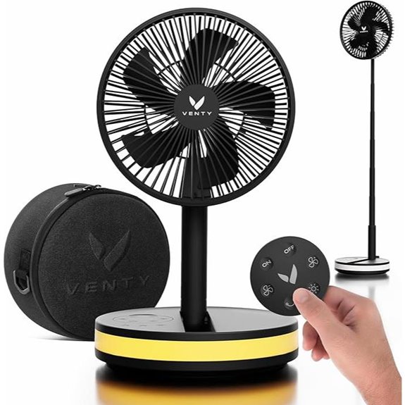 VENTY Portable Wireless Fan with Remote & Power Bank