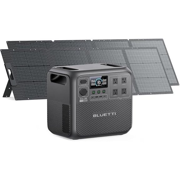 BLUETTI Elite 200V2 Solar Generator with Panels
