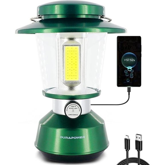 Durapower Rechargeable LED Camping Lantern with Power Bank