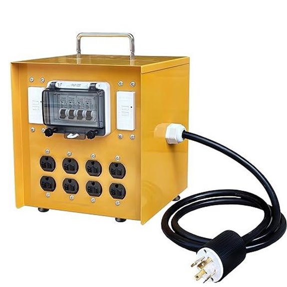 Portable Power Box with GFCI Outlets and Circuit Breakers
