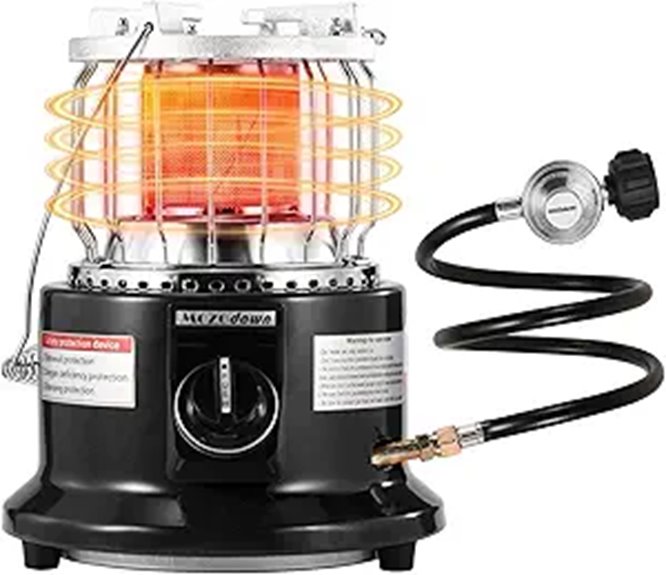 2-in-1 Portable Propane Heater & Stove (13,000 BTU)