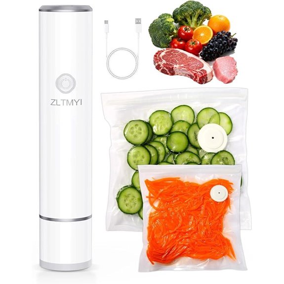 Handheld Food Vacuum Sealer with Reusable Bags