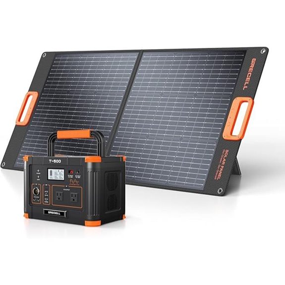 519Wh Portable Solar Generator with 100W Panel