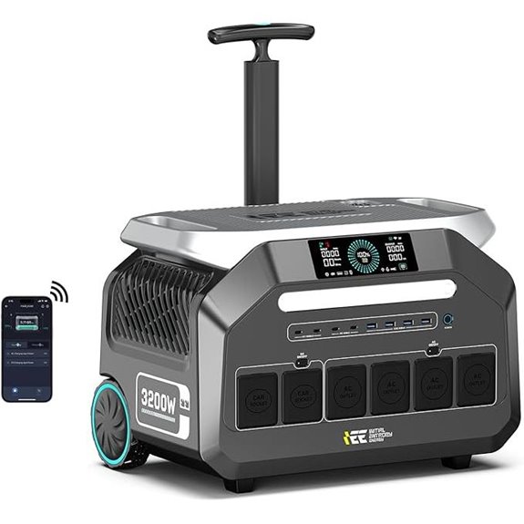 IEE P3200 Portable Solar Generator with AC Outlets