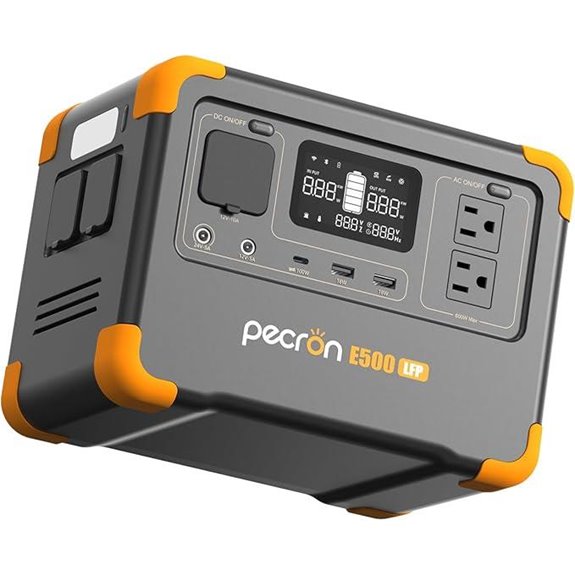 PECRON E500LFP Portable Power Station with Solar Backup