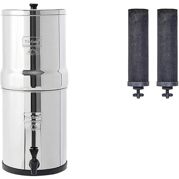 Travel Berkey Gravity Water Filter with 2 Elements