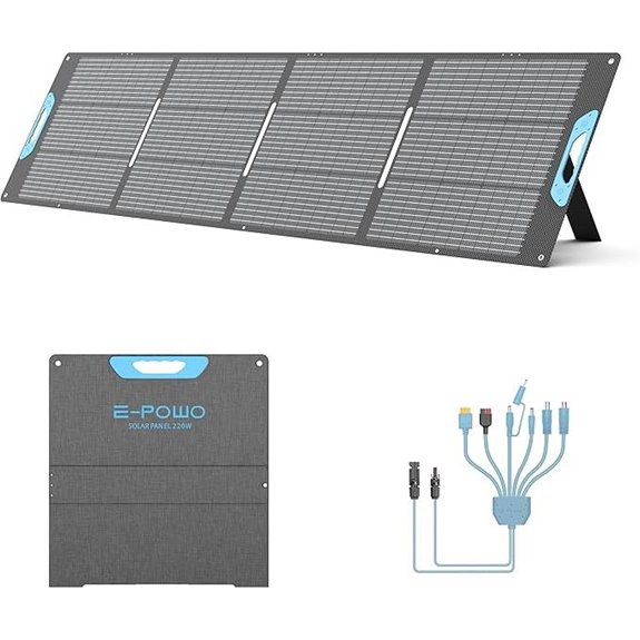 220W Foldable Solar Panel with USB-C & Waterproof