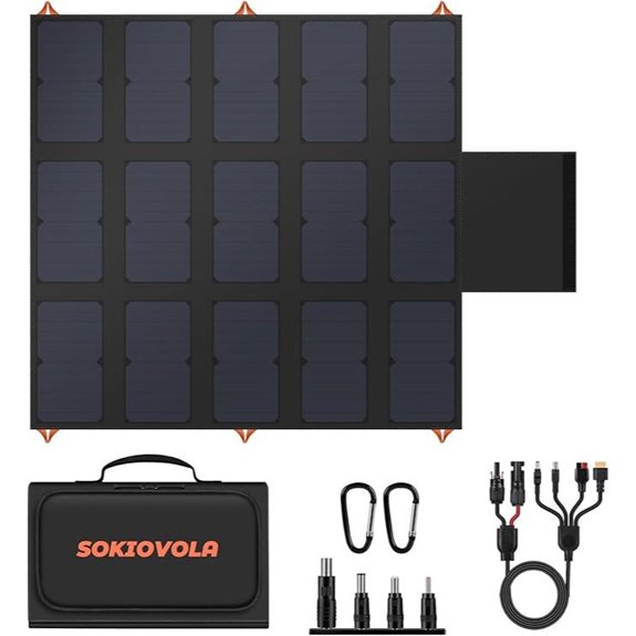 100W Foldable Solar Panel with USB-C & Waterproof