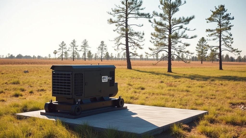 position generator downwind safely