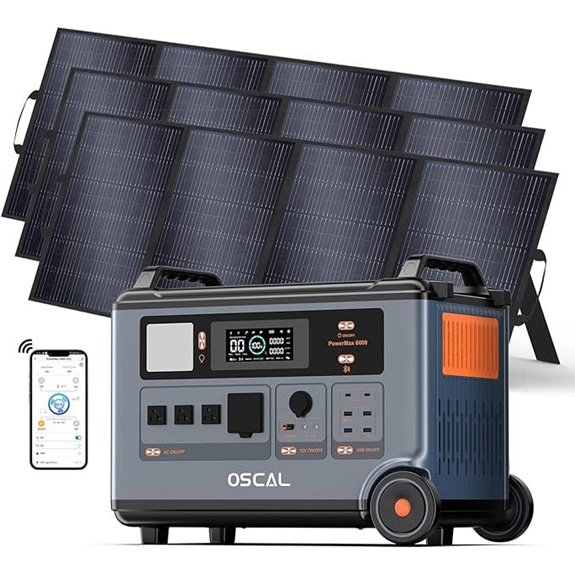 OSCAL PowerMax 6000 Solar Generator with Panels
