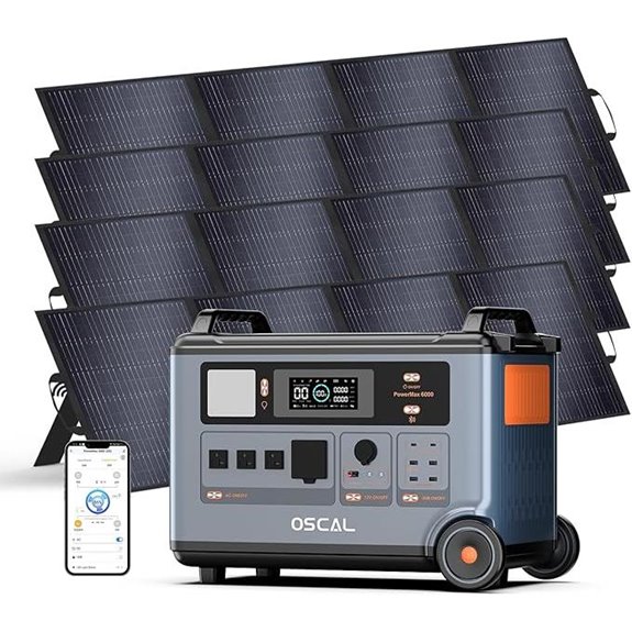OSCAL PowerMax 6000 Solar Generator with Panels