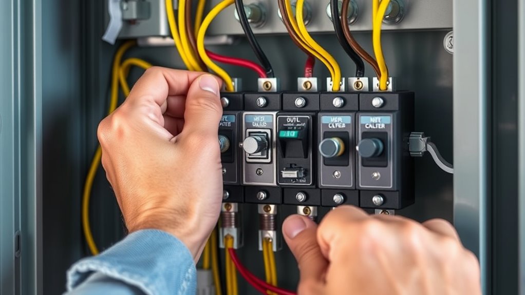 prevents backfeeding with mechanical barrier