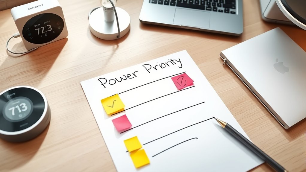 prioritize energy efficient essential devices