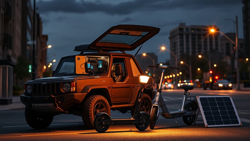 prioritize vehicle and portable