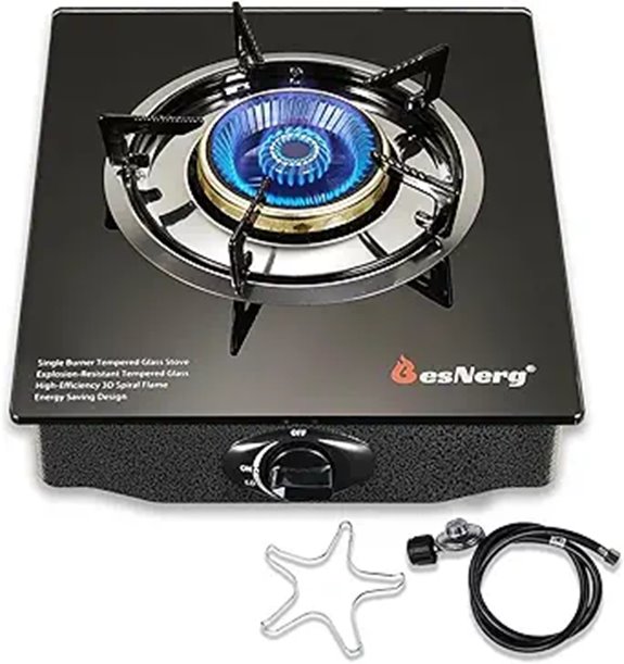 Propane Gas Stove 14500 BTU with Regulator for Camping