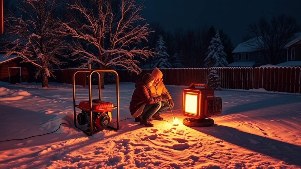 proper outdoor generator placement