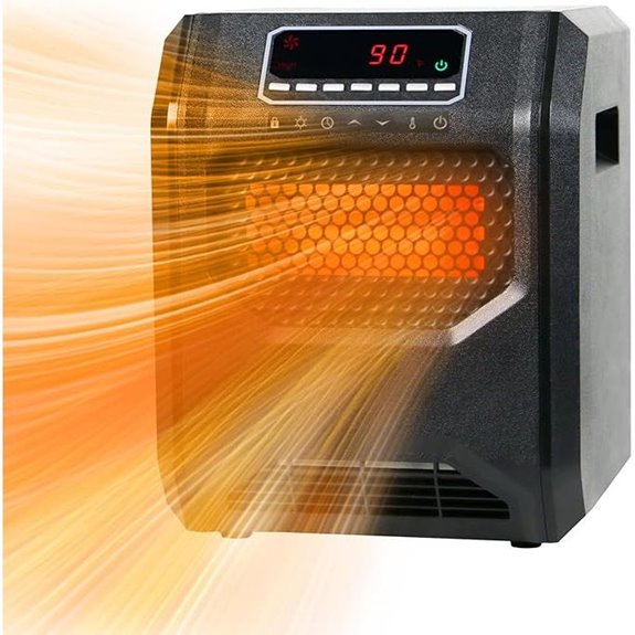 Quartz Space Heater with Remote 1500W LED Display