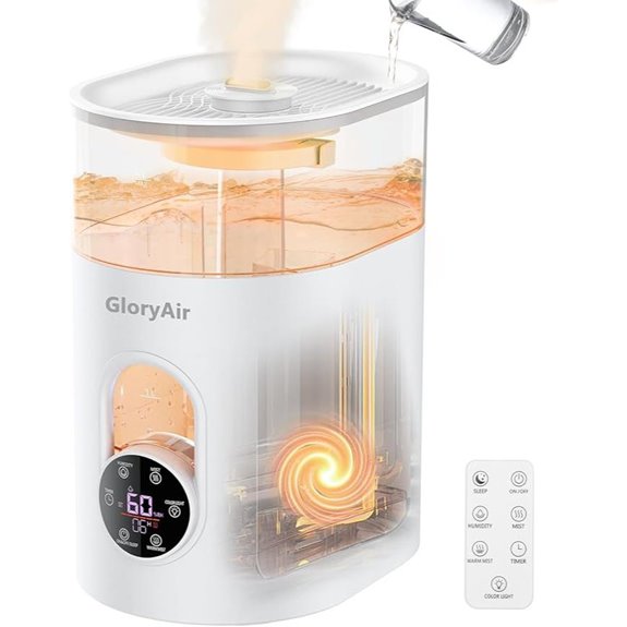 GloryAir 6L Quiet Humidifier with Remote & Light