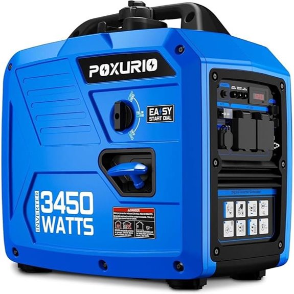 Portable 3450-Watt Gas Inverter Generator Quiet & EPA Compliant