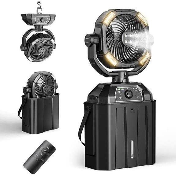 Rechargeable 9-inch Misting Fan with Power Bank