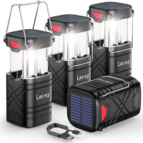 LETMY 4-Pack Rechargeable LED Camping Lanterns