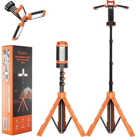 Saker Rechargeable Camping & Work Light with Stand
