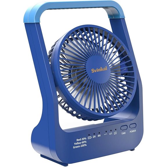 Portable Rechargeable Desk Fan with 200H Battery