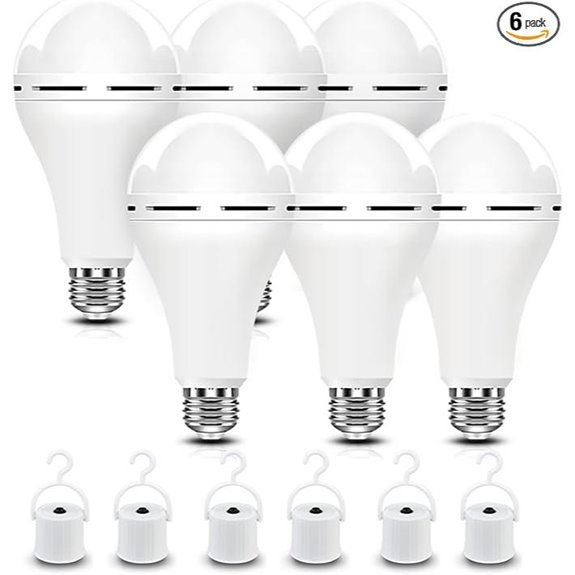 Emergency Rechargeable LED Light Bulbs (6-Pack)