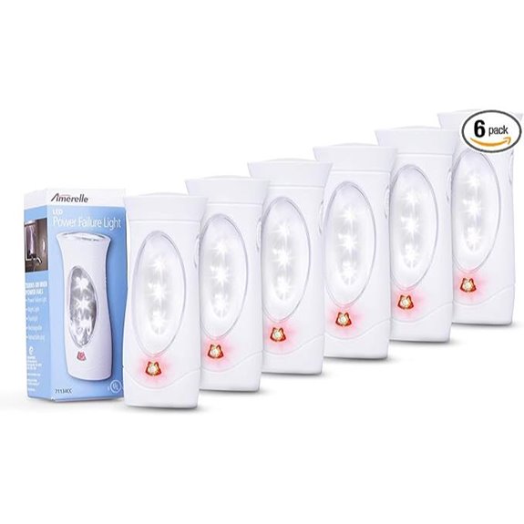 Amerelle LED Emergency Lights 6 Pack Rechargeable
