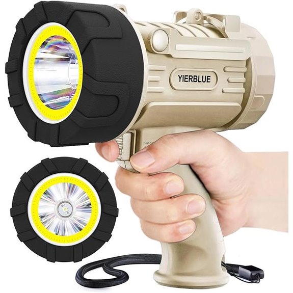 YIERBLUE Rechargeable LED Floodlight with Red Lens