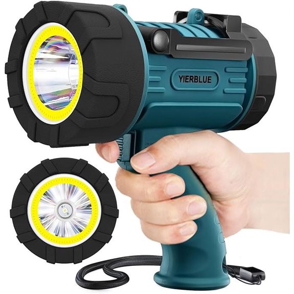 YIERBLUE Rechargeable LED Spotlight with Red Lens