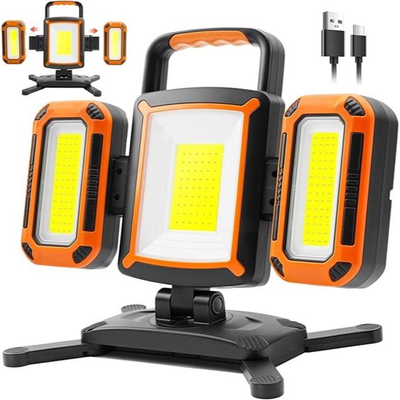 3-in-1 Rechargeable LED Work Light with Magnetic Base