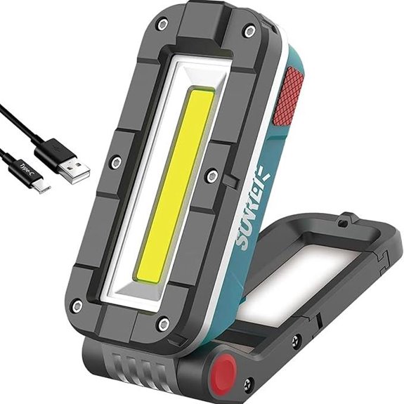 SUNREI Rechargeable Magnetic COB Work Light with 7 Modes