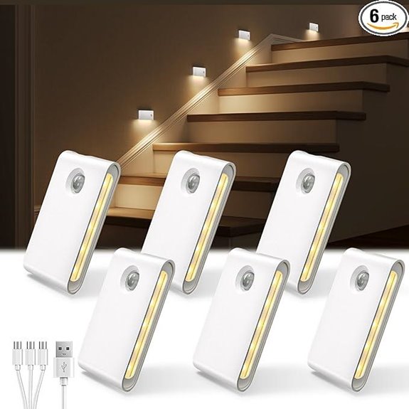 EZVALO 6-Pack Rechargeable Motion Sensor Night Lights