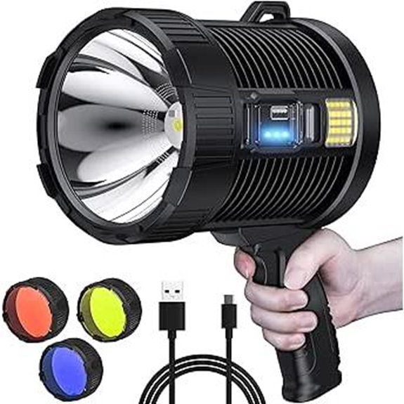 High-Intensity Rechargeable Spot Light with Power Bank