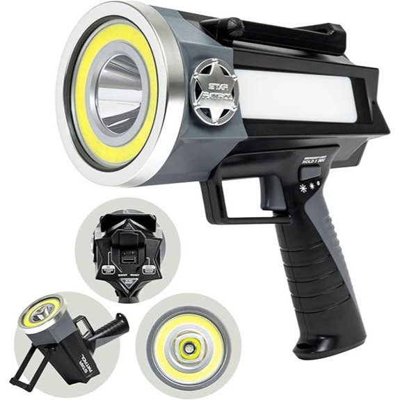 Star Patrol Platinum Rechargeable Spotlight with Phone Charger