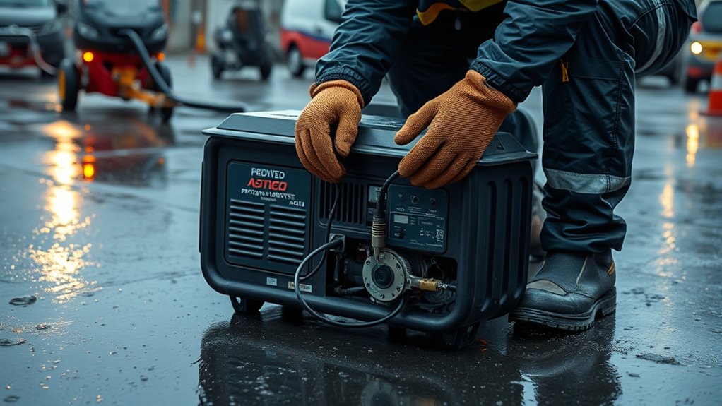 refuel safely in wet conditions