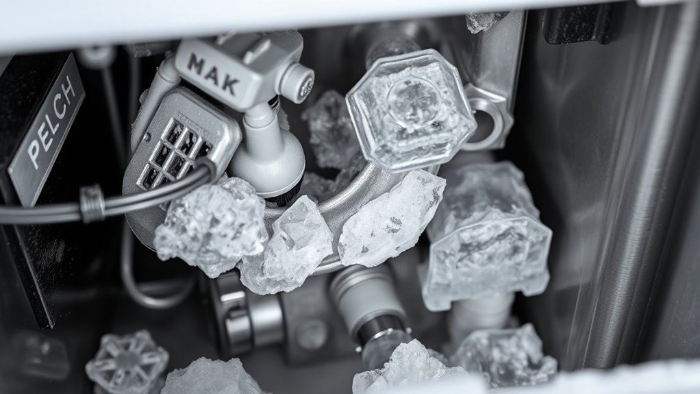 remove ice blockages regularly