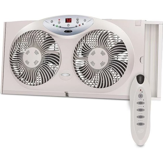 Bionaire Window Fan with Reversible Blades and Remote