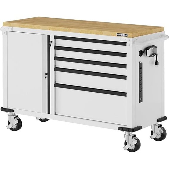 WORKPRO 52 Rolling Tool Chest with Power Strip