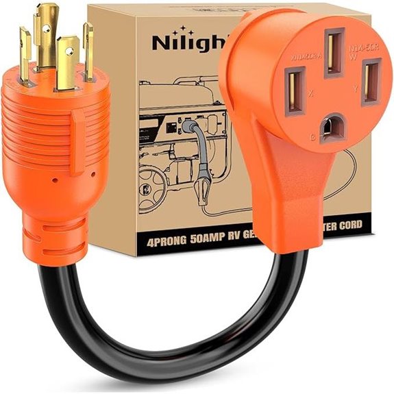 Nilight RV Generator Adapter Cord 30A to 50A