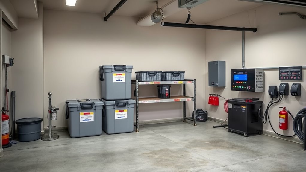 safe garage battery storage