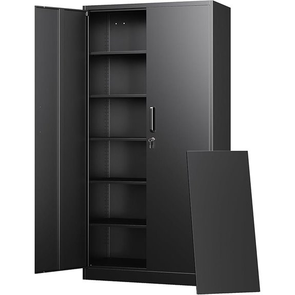 Letaya Metal Locking Storage Cabinets with Adjustable Shelves