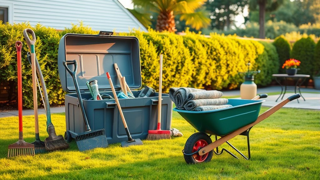 secure and prepare outdoors