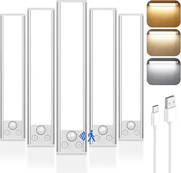 5-Pack Rechargeable Under Cabinet LED Lights