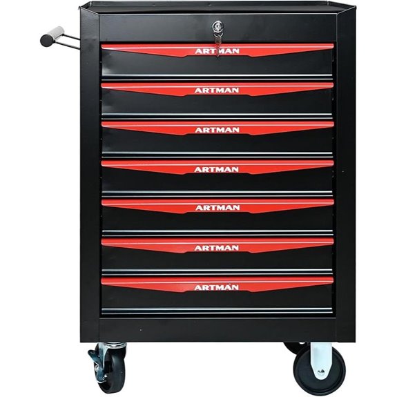 7-Drawer Steel Rolling Tool Cart with Wheels