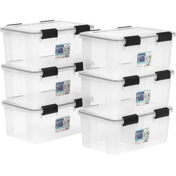 IRIS WeatherPro 19 Qt Storage Bins (6 Pack)