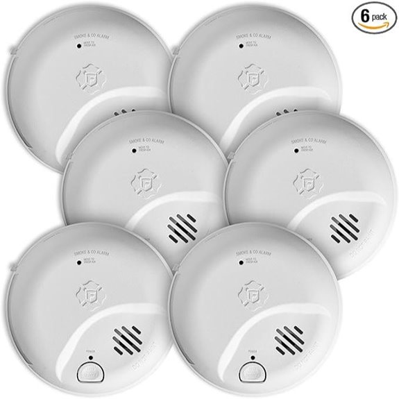 First Alert Interconnect Smoke & CO Alarm 6-Pack